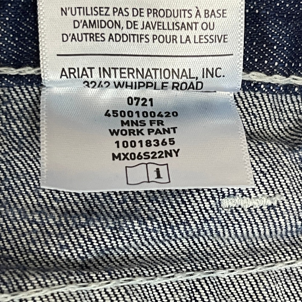 Ariat FR M4 Relaxed Boot Cut Jeans Mens 34x32 Flame Resistant Work Denim Pants - Picture 11 of 16